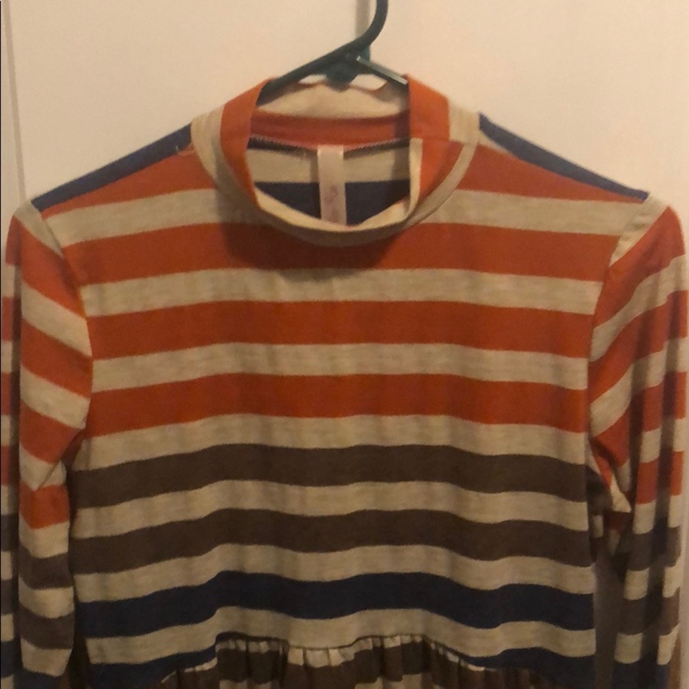 Orange/Blue Blouse stripes